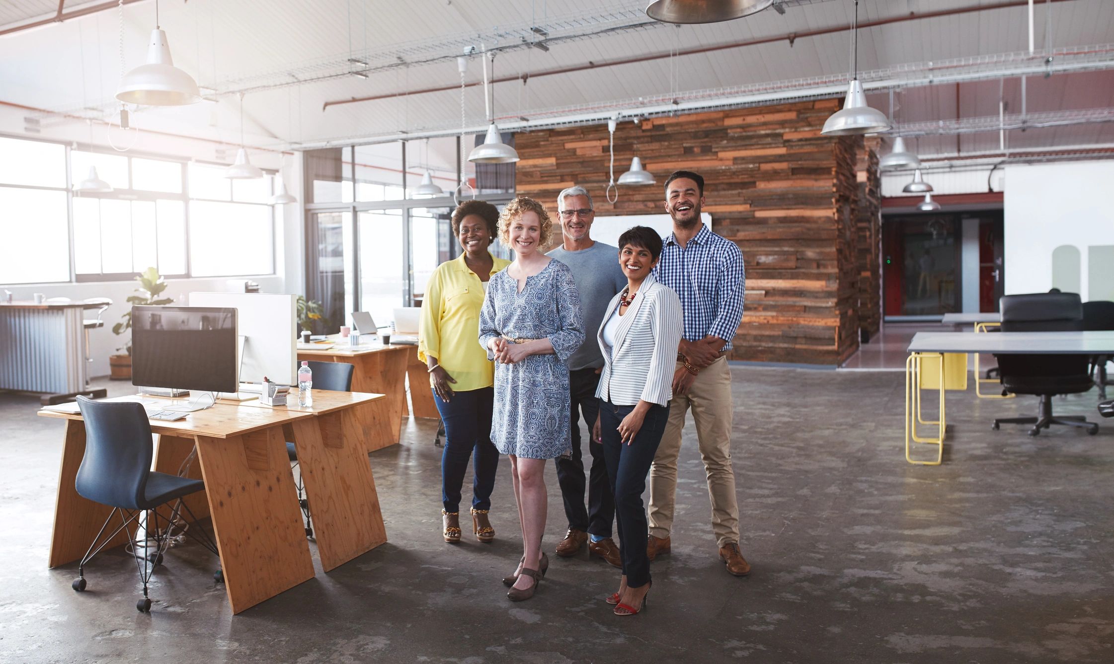 modern office renovation team